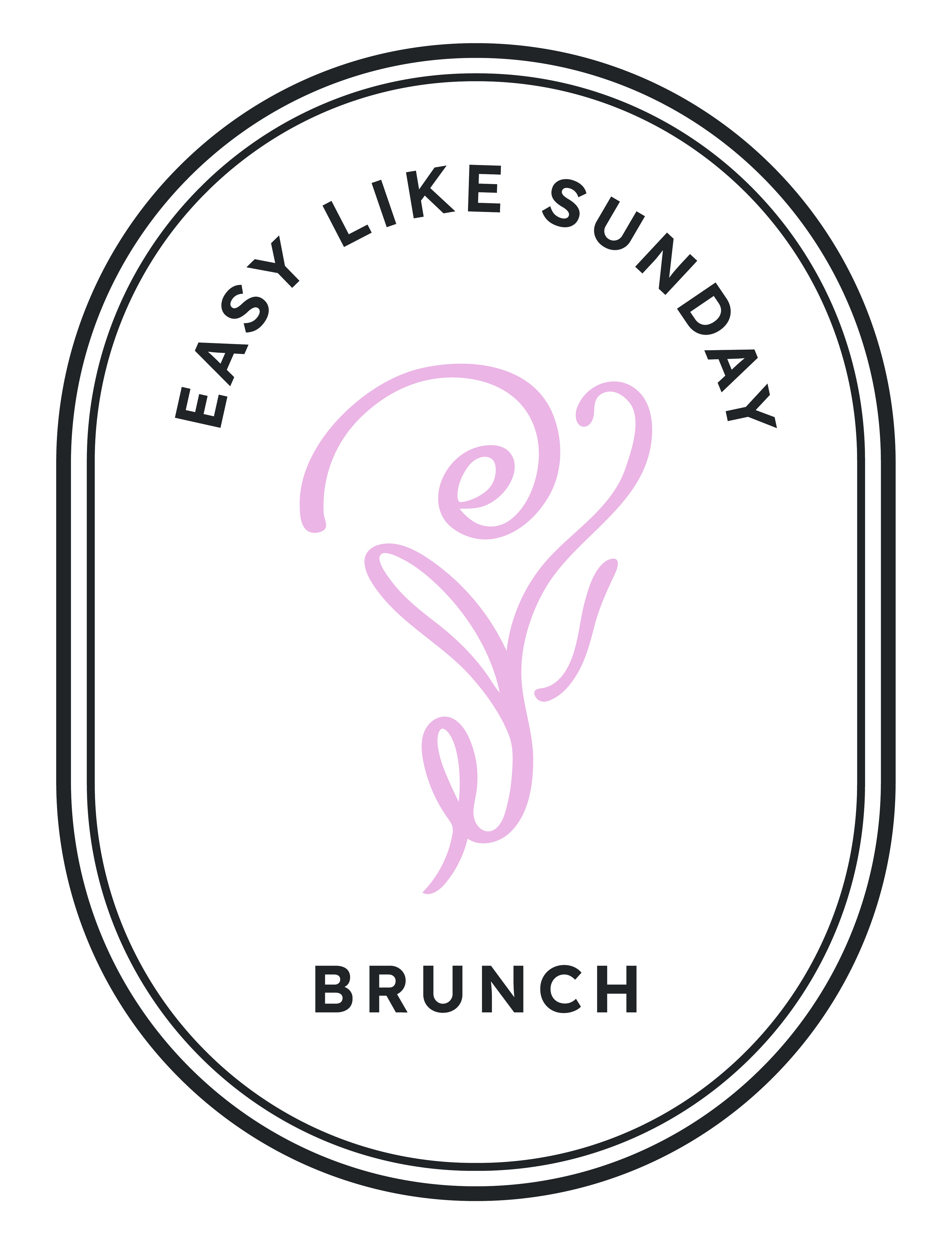 EasyLikeSunday_cmyk_WordStamp_Charcoal and Pink